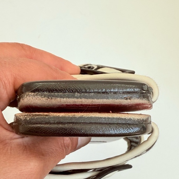 Christian Louboutin Black white leather criss cross Logo Crossimule slides EU 40 - Picture 12 of 12